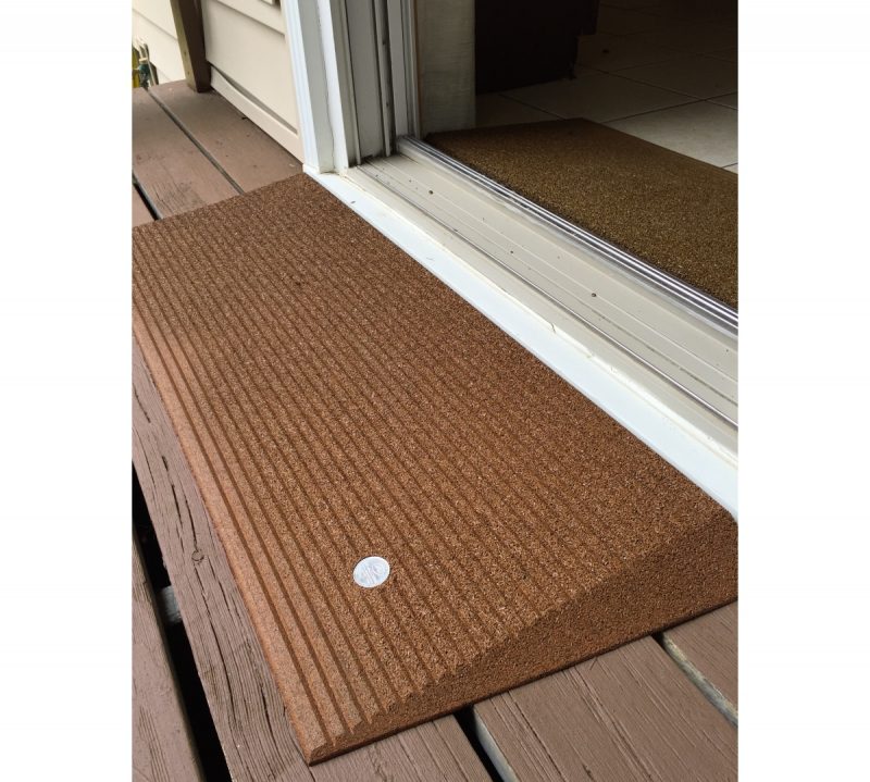 Angled Entry Mat Brown at front door side