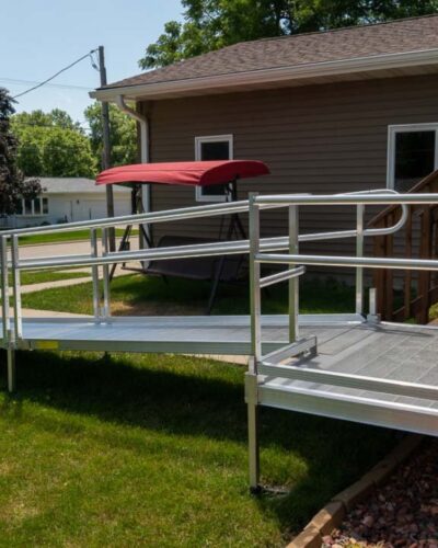 14foot modular wheelchair ramp with 5'x5' platform